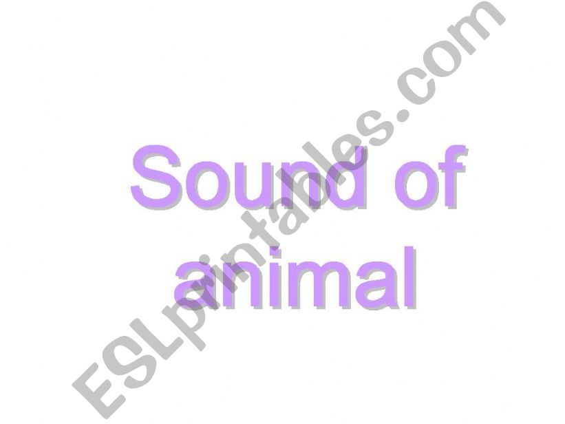 sound of animal powerpoint