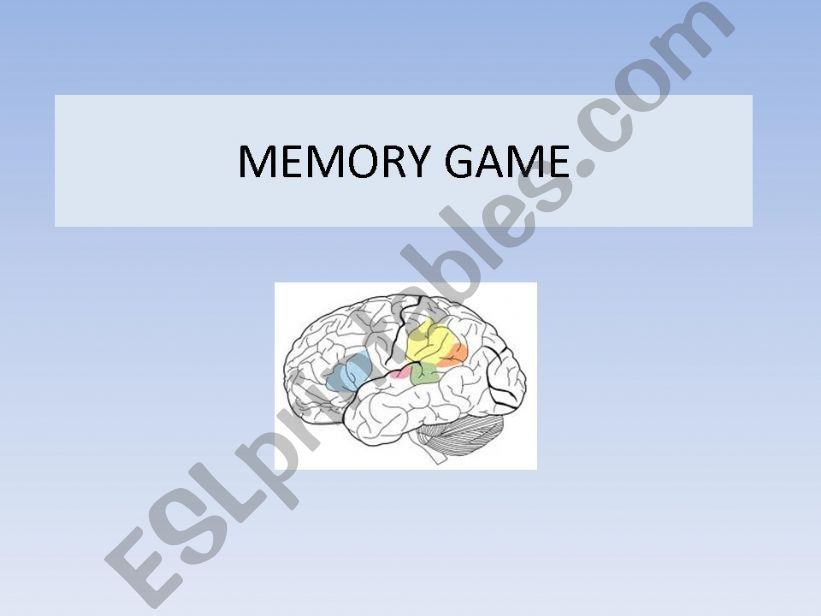 Memory Game powerpoint