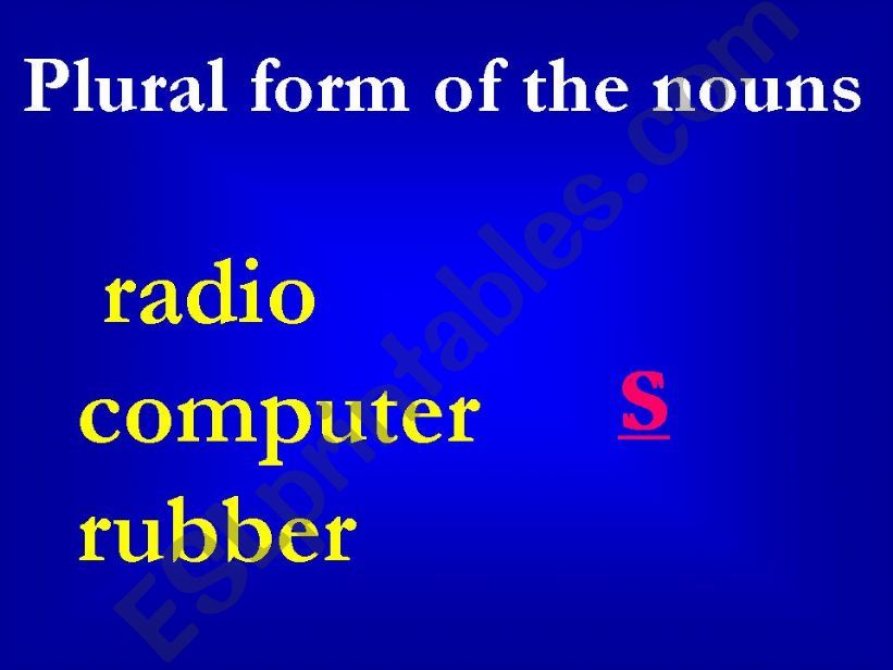 Plural form of the nouns powerpoint