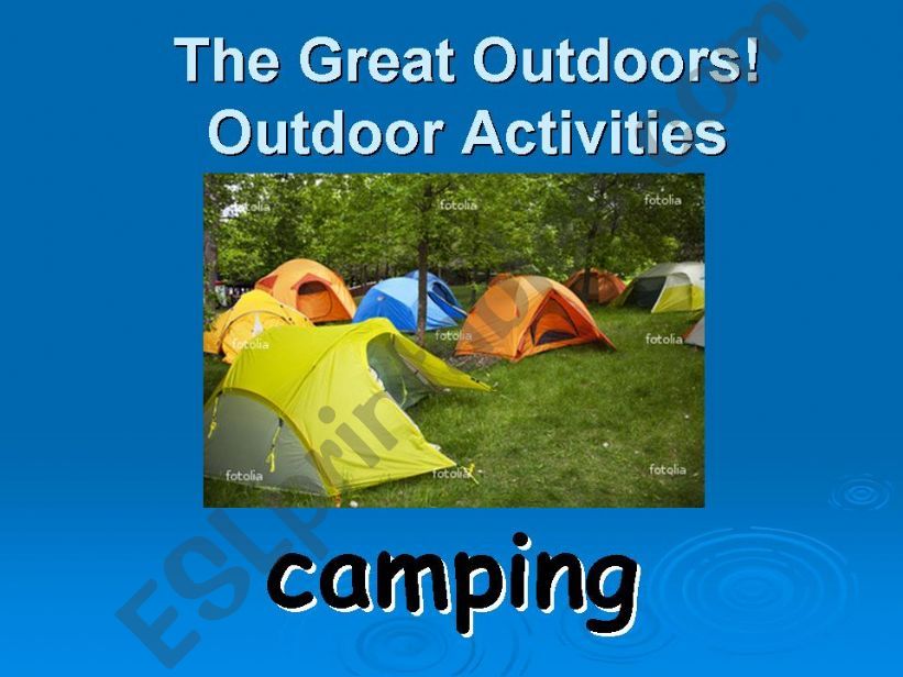 OUTDOOR ACTIVITIES GUESSING GAME