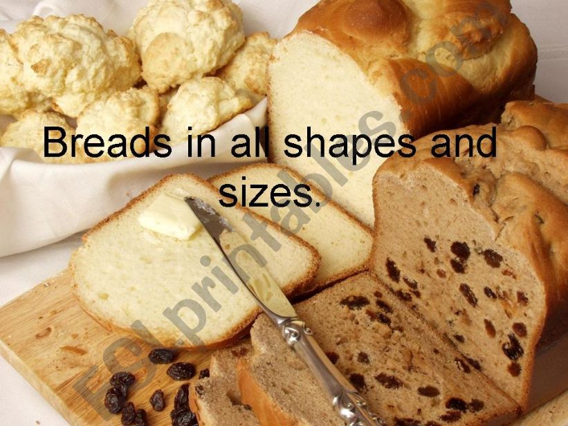 breads in all kinds of shapes powerpoint