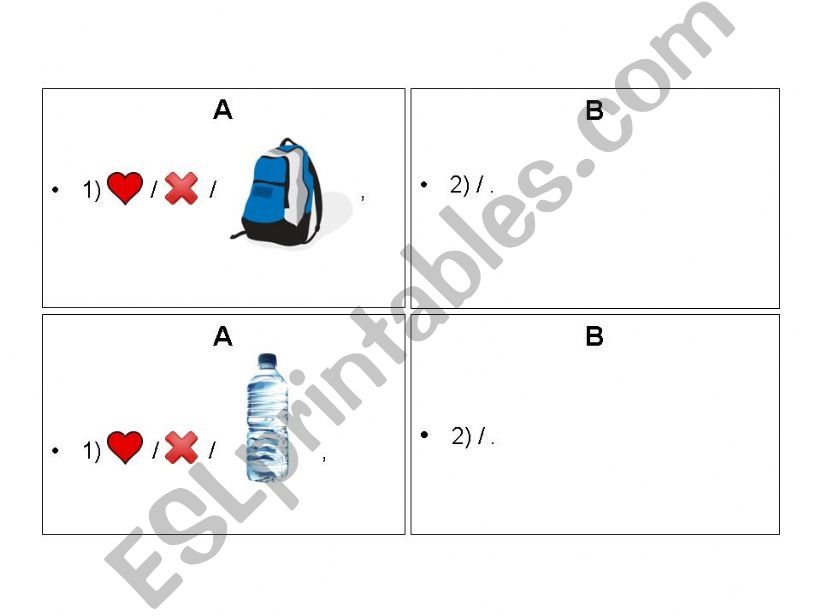 The Free Practice cue cards for my lesson plan - First Conditional