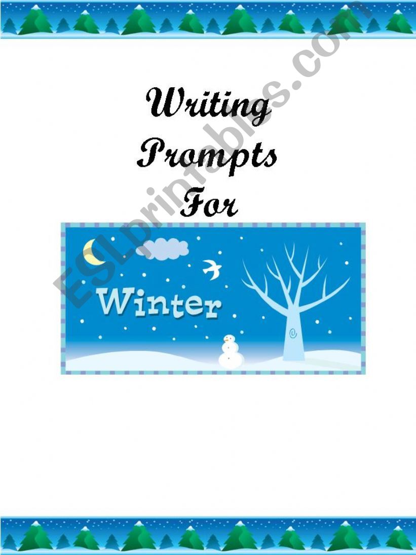 Writing Prompts For Winter  powerpoint