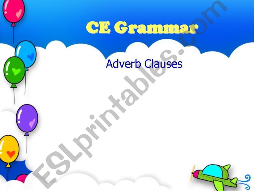 Adverb Clauses powerpoint