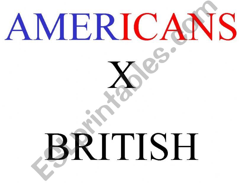 American XBritish English powerpoint