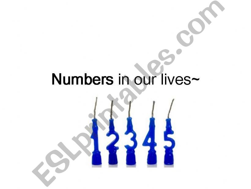 numbers in our lives powerpoint