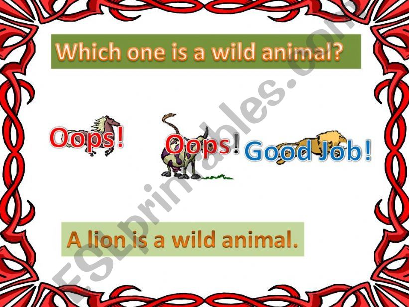 Wild animals powerpoint