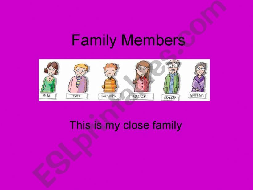 Family Members powerpoint