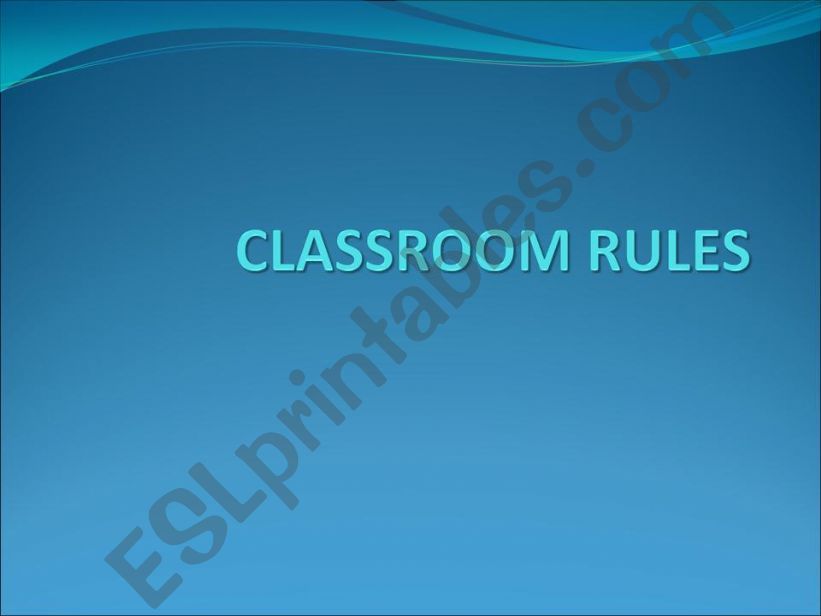 classroom rules powerpoint