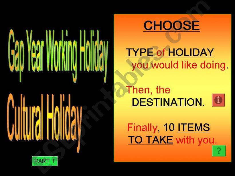 My Ideal Holiday powerpoint