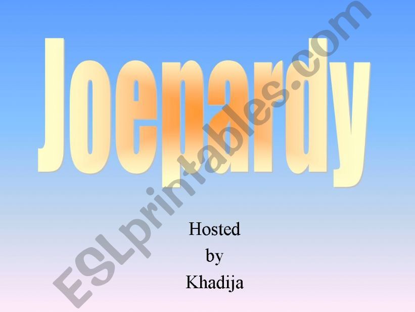 Grammar Joepardy powerpoint