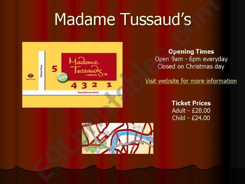 Madame Tussauds powerpoint