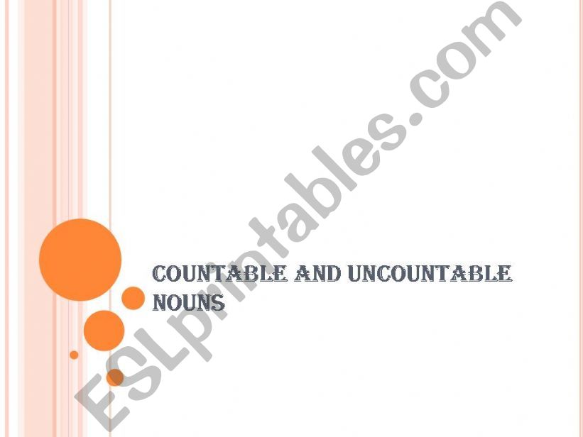 Countable and uncountable nouns