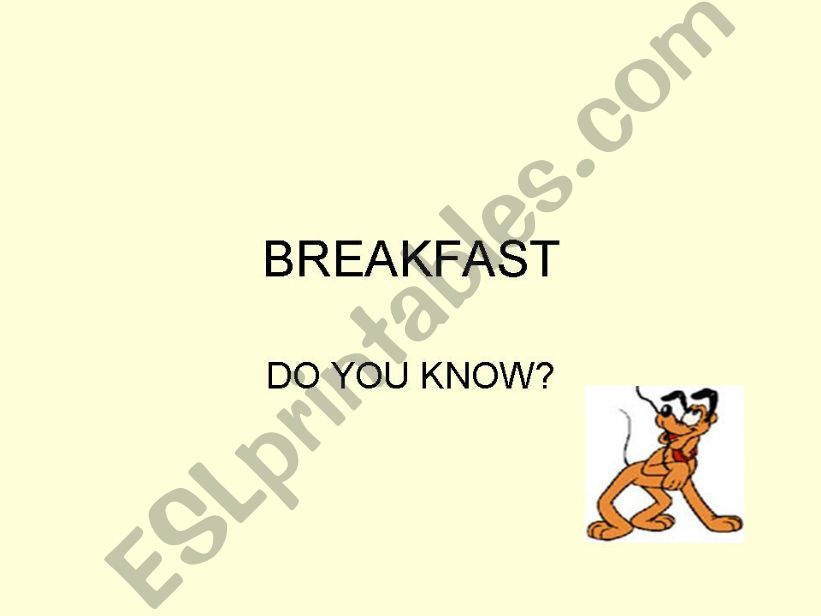 BREAKFAST powerpoint