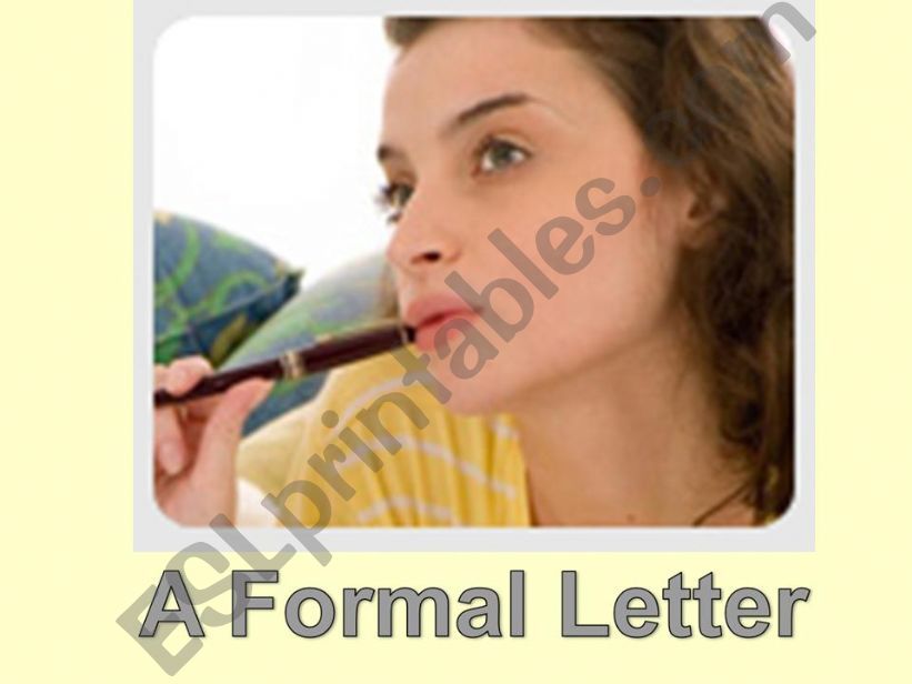 Formal letter Guide powerpoint