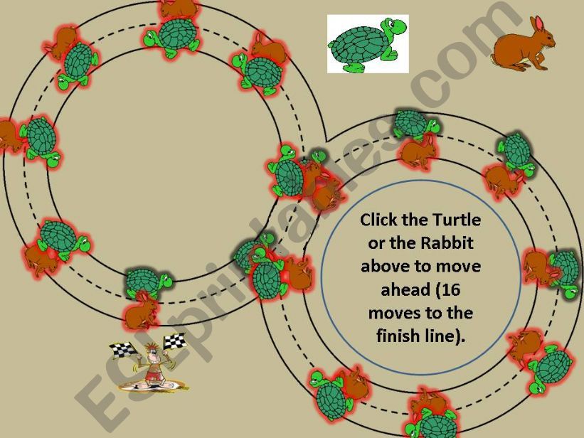Turtle and Rabbit Race Two Teams Board Game