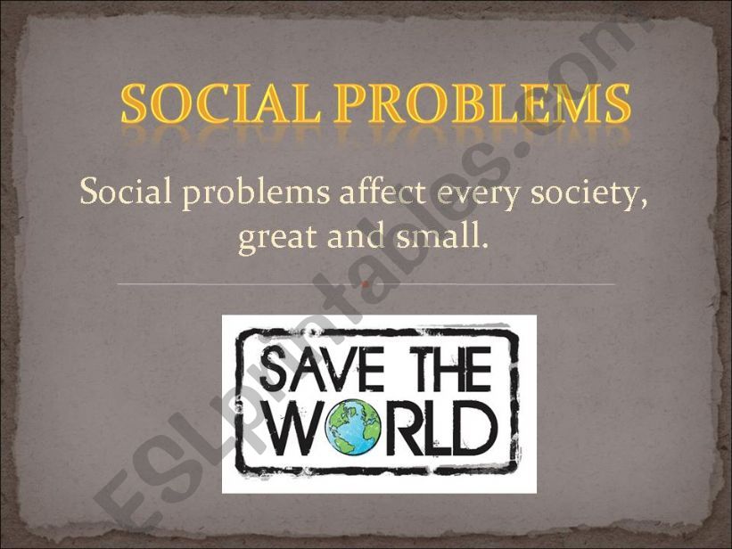 Social Problems powerpoint