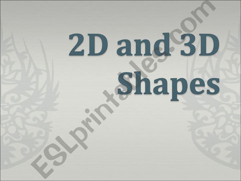 2d and 3d Shapes Presentation powerpoint