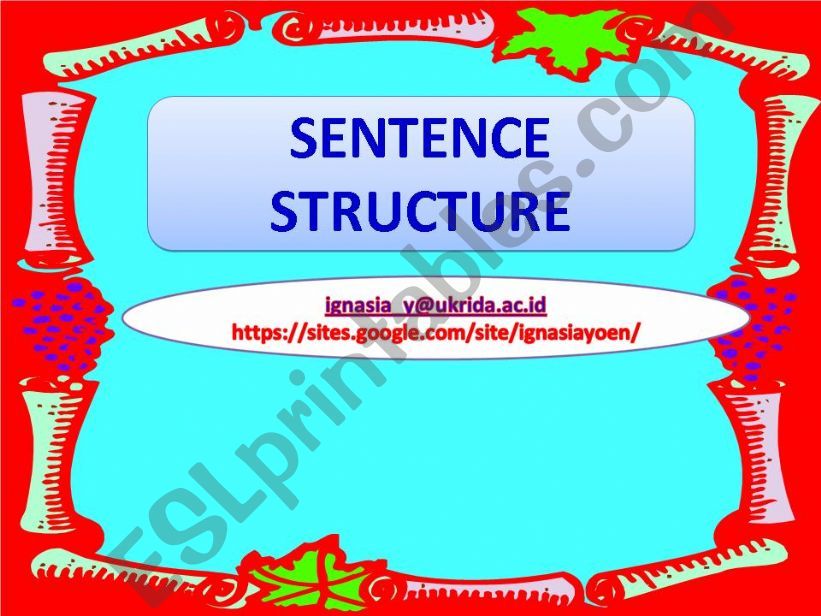 Sentence Structure powerpoint