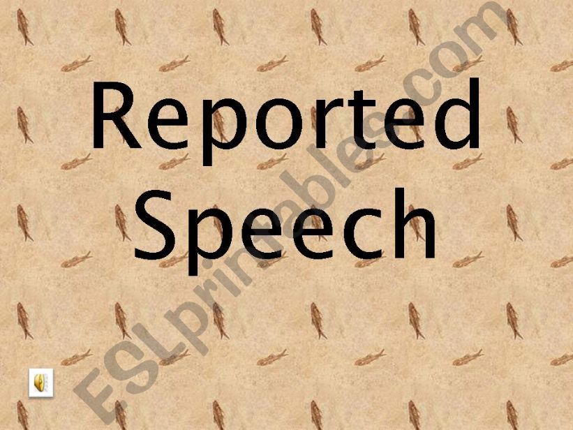 Reported speech powerpoint