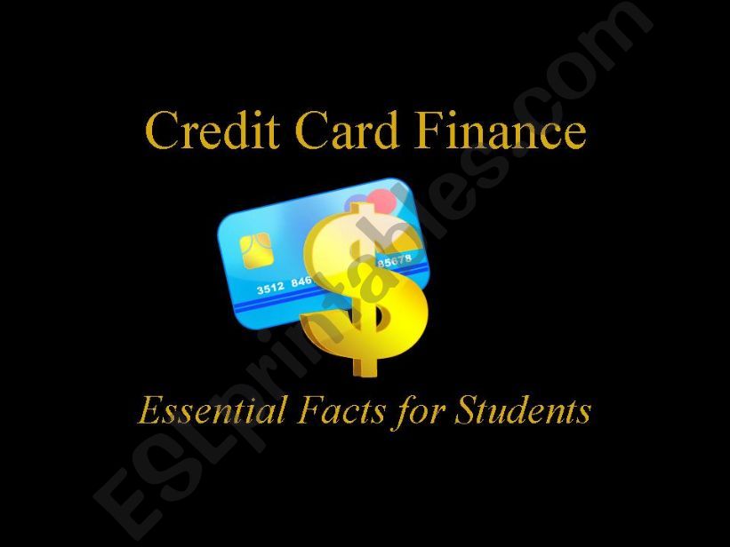 Credit Card Finance powerpoint