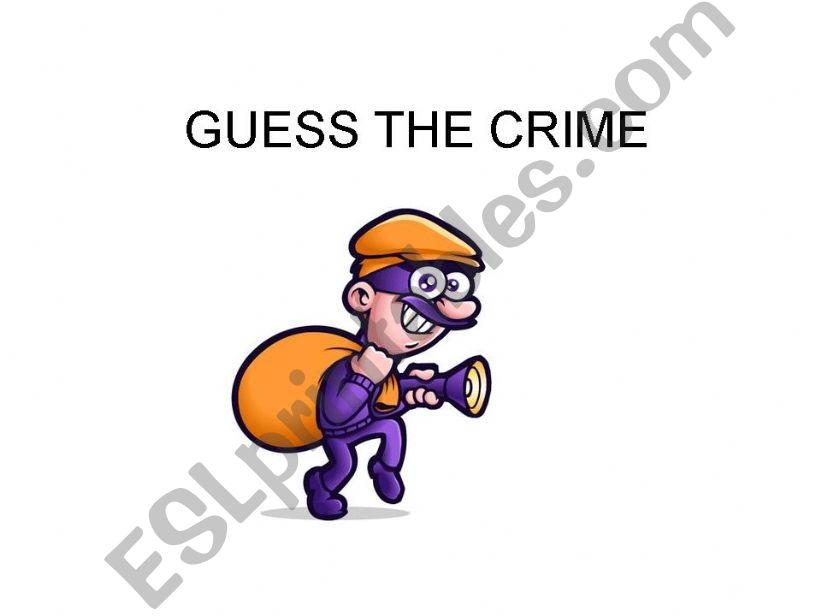 Guess the crime powerpoint