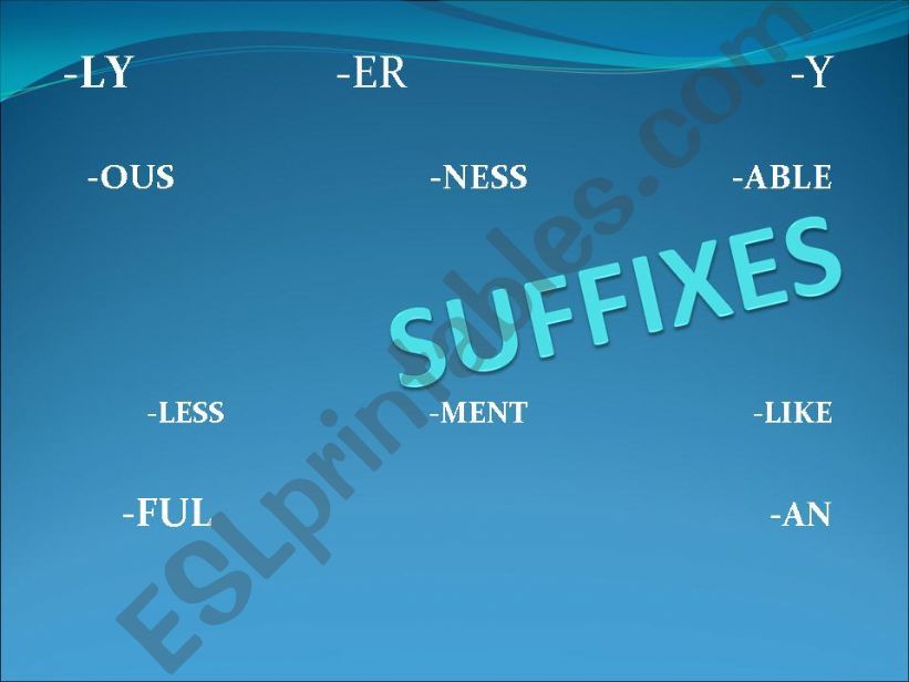 suffixes powerpoint