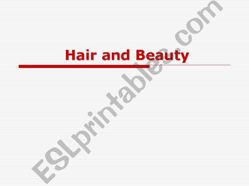 hair and beauty powerpoint