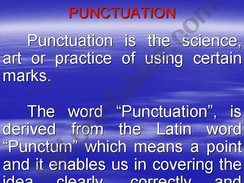 Punctuation powerpoint