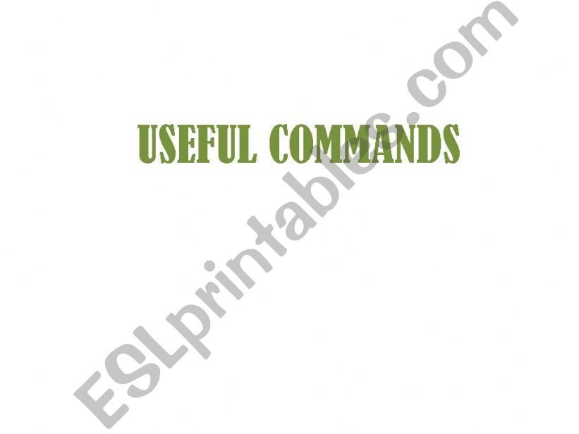Useful Commands powerpoint