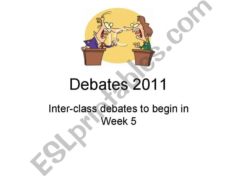 Beginners GUide to Class Debates