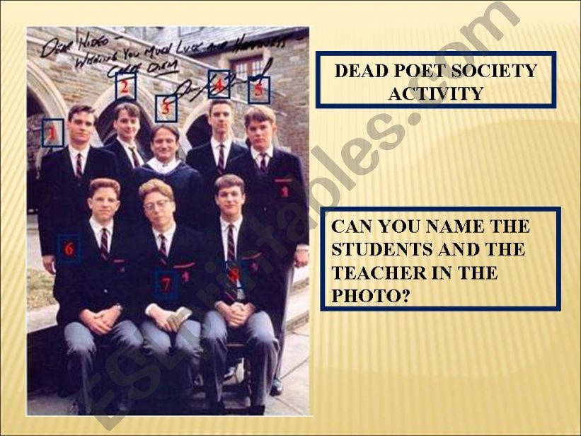 Dead Poets Society Activity powerpoint