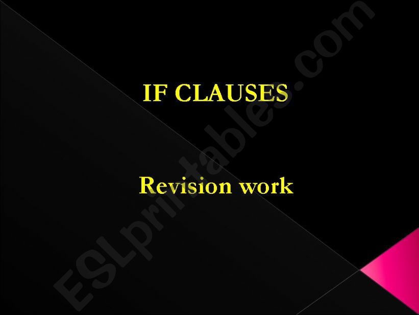 If clauses - type I, II, III powerpoint