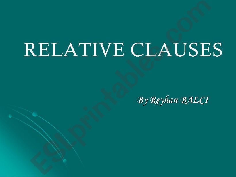 Relative Clauses powerpoint