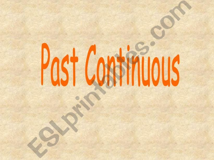 Past continuous powerpoint