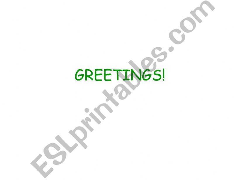 Greeting and meeting someone powerpoint