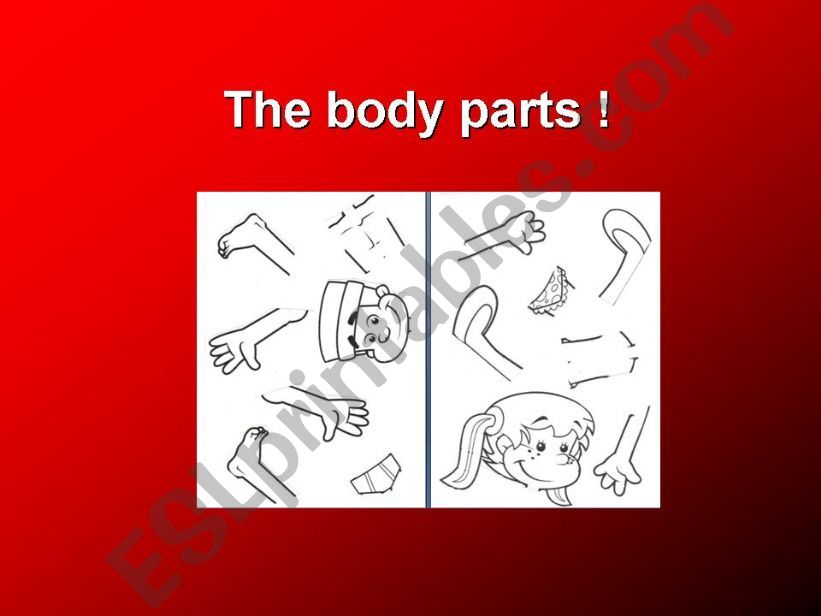Body parts activity and quiz powerpoint