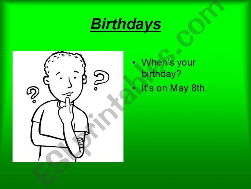 Birthdays powerpoint