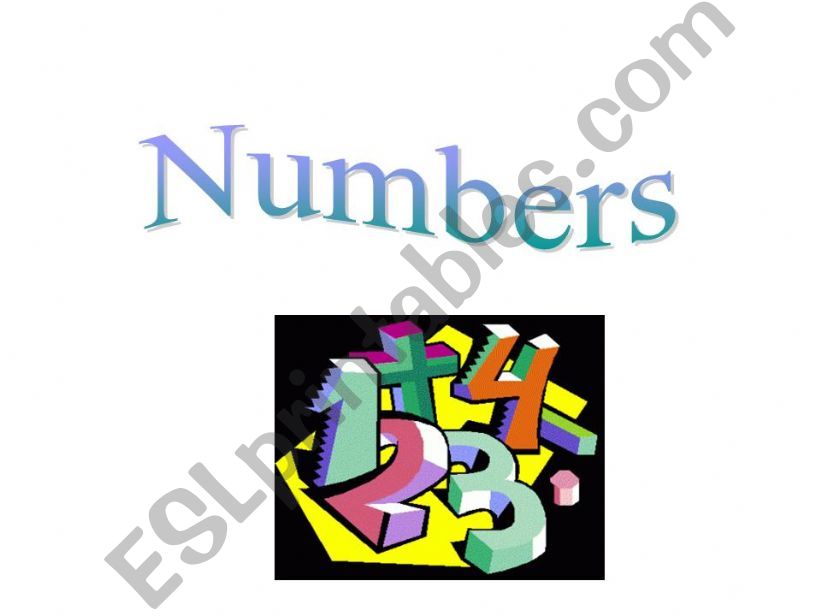 Numbers powerpoint