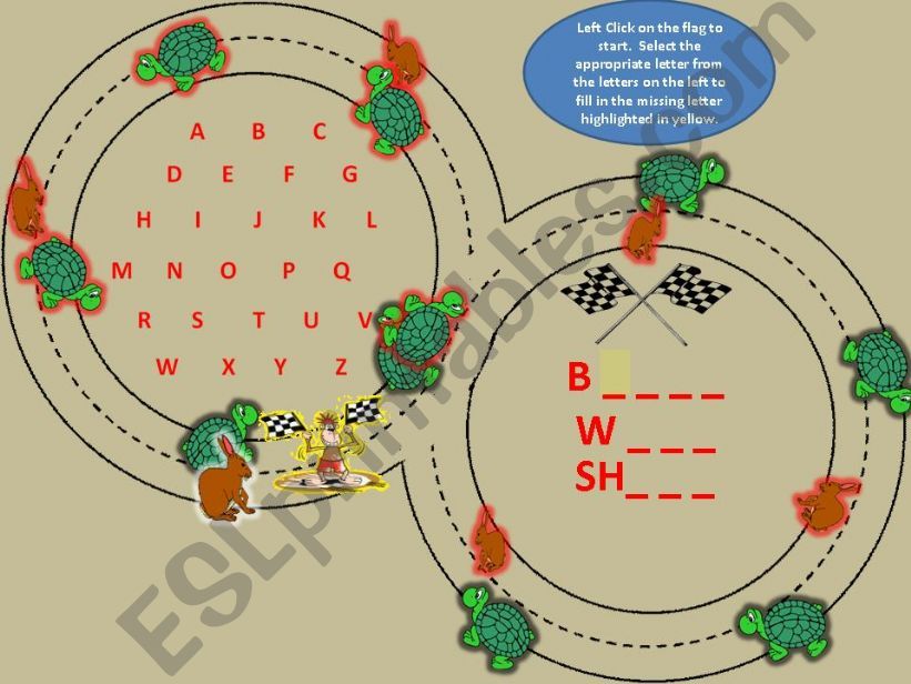 Turtle and Rabbit Race Spelling Things That We Do To Parts Of Our Body Part 1