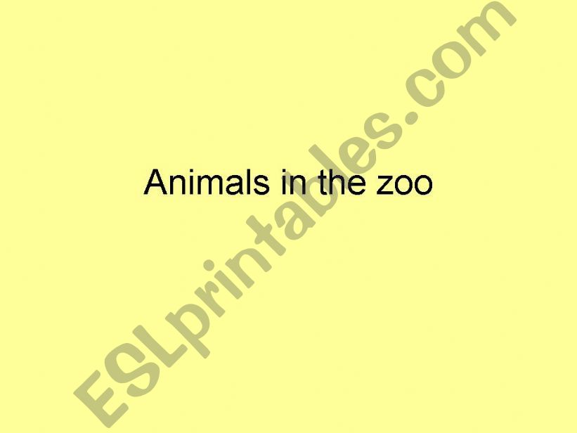 wild animals powerpoint