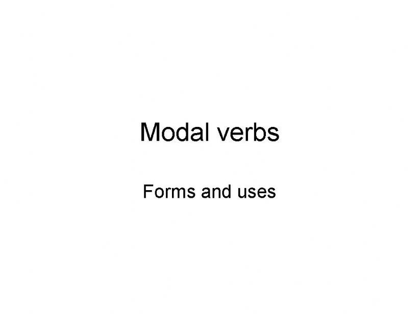Modal verbs presentation powerpoint