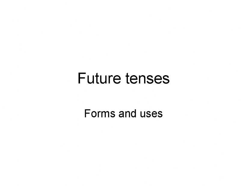 Future tenses presentation powerpoint