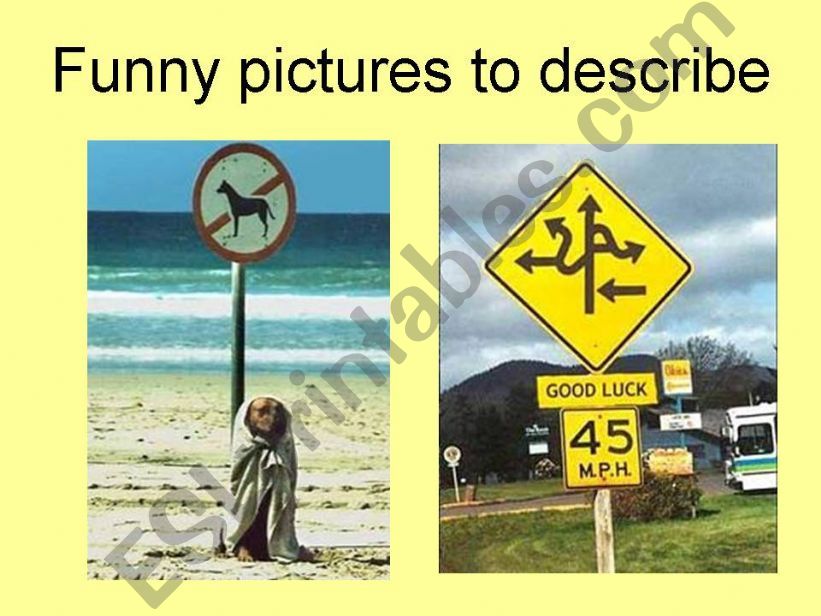 Describing funny pictures powerpoint