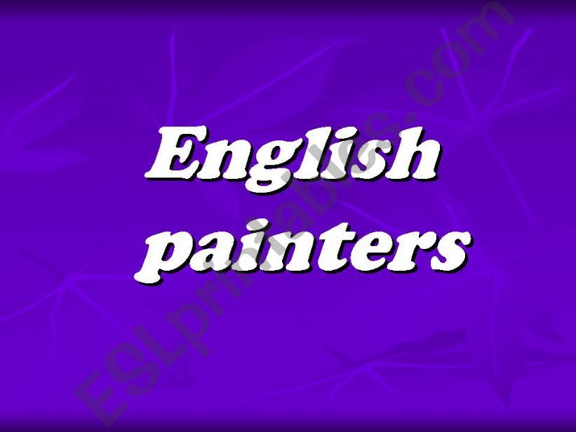 English painters powerpoint