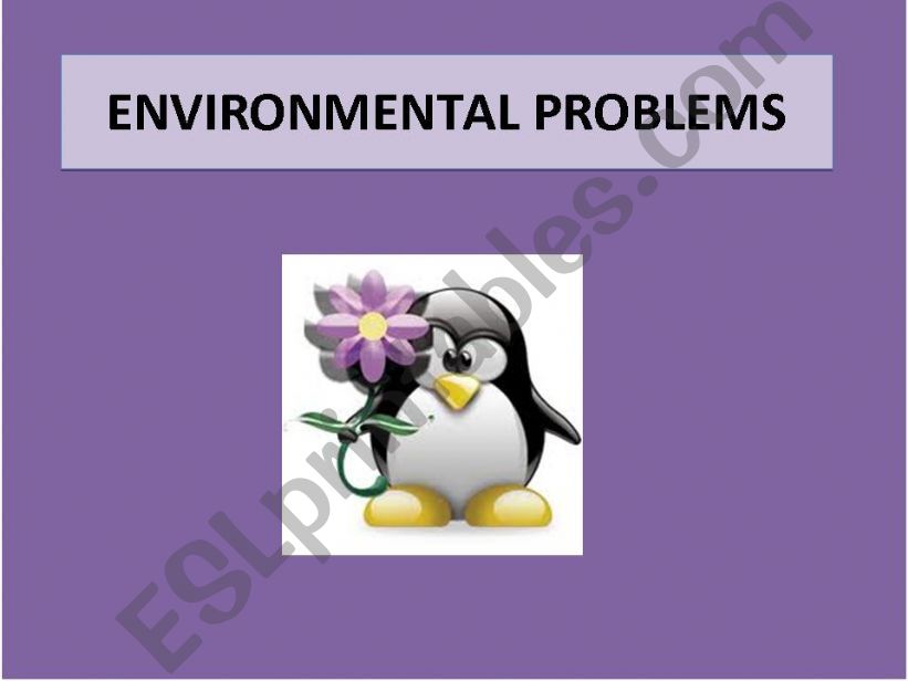 ENVIRONMENTAL PROBLEMS II powerpoint