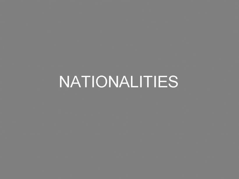 nationalities powerpoint