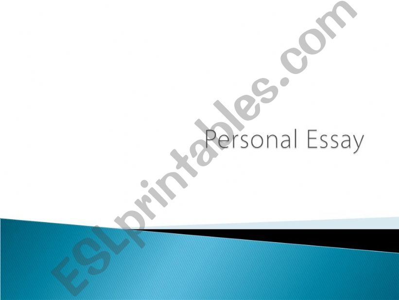 Personal Essay powerpoint