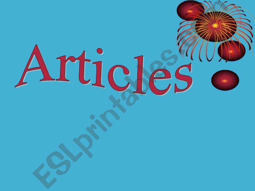 ARTICLES powerpoint