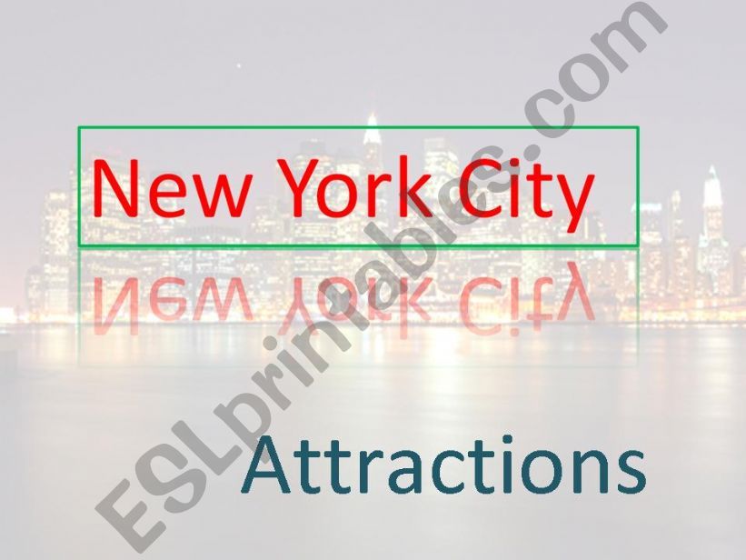 New York City attractions powerpoint